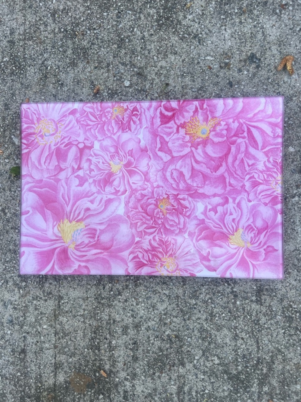 Chantecaille glass decoupage vanity plate